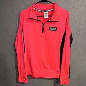 PINK Quarter Zip Long Sleeve Jacket